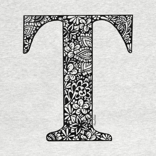 Floral Letter T - Capital Letter by Shaseldine